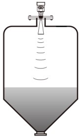 導波桿式雷達液位計錐形罐安裝示意圖
